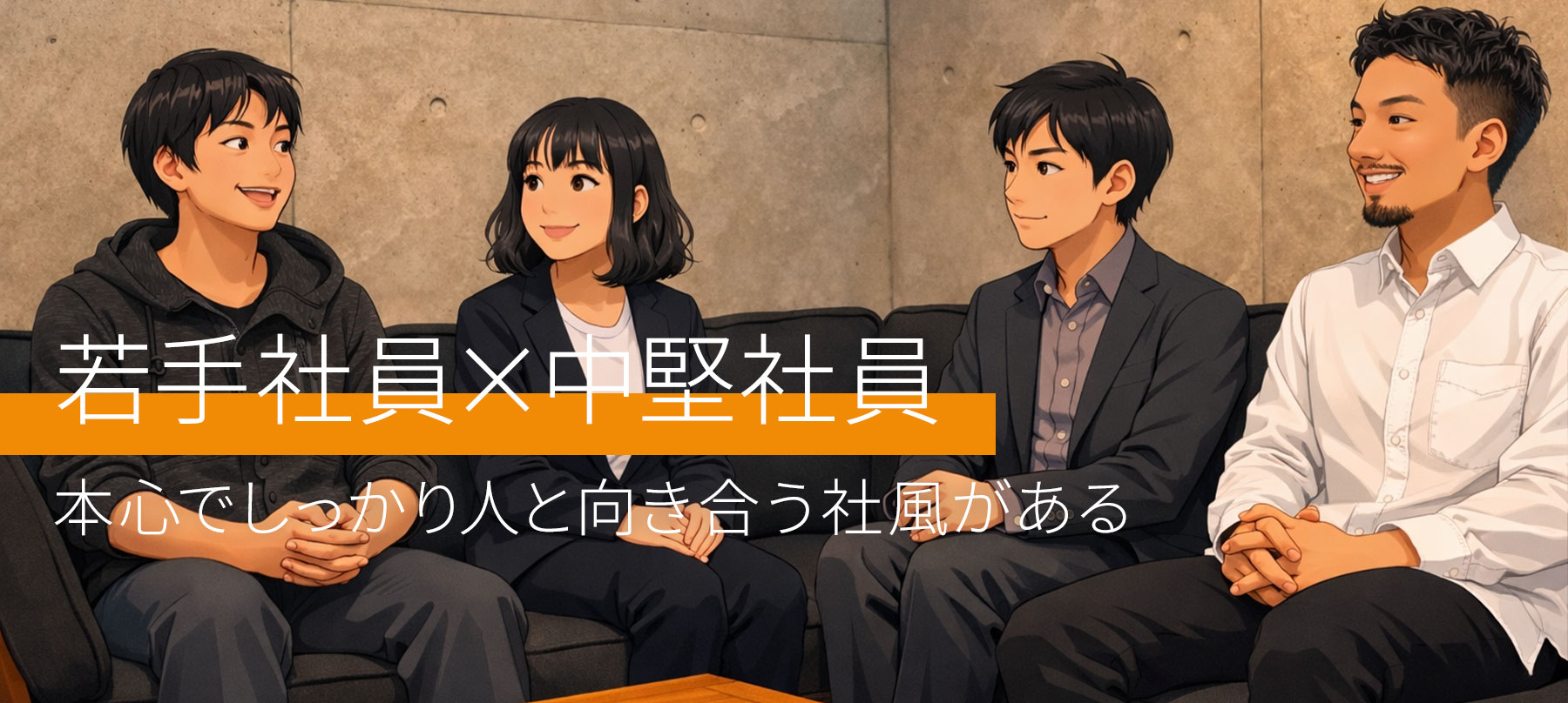 若手社員×中堅社員:本心でしっかり人と向き合う社風がある